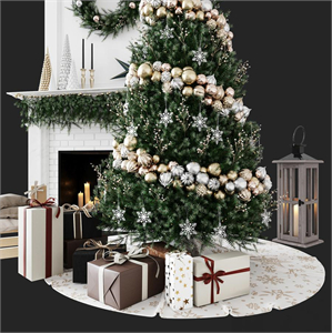 Christmas Decorative set sk_1 (Vray)
